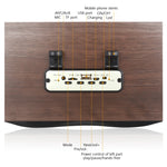 Portable Wooden Wireless Speaker Subwoofer Stero Radio FM Desktop Bluetooth Speakers, Brown Wooden