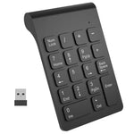 18키 2.4GHz 미니 USB 숫자 키패드, 무선 블랙