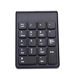 18키 2.4GHz 미니 USB 숫자 키패드, 무선 블랙