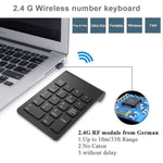 18키 2.4GHz 미니 USB 숫자 키패드, 무선 블랙