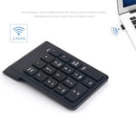 18키 2.4GHz 미니 USB 숫자 키패드, 무선 블랙