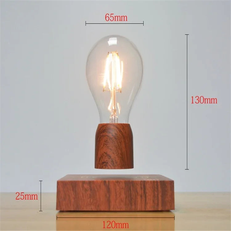 레트로 자석 부양 전구 나무색 기판 LED 가정용 장식 램프