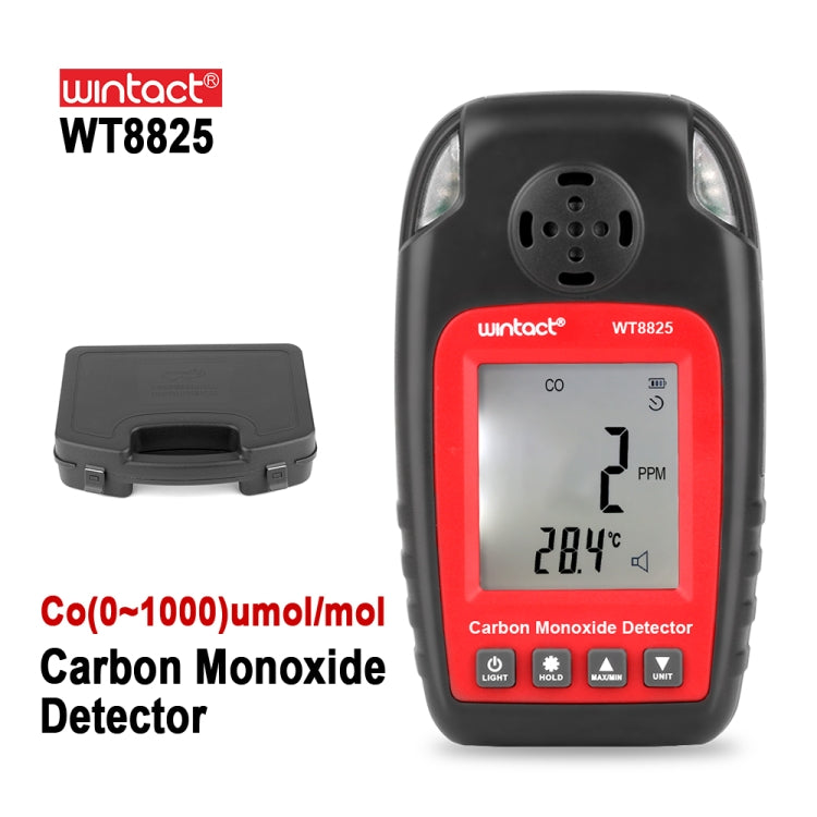 WINTACT WT8825 일산화탄소 감지기 독립 CO 가스 센서 경고 고감도 중독 경보 감지기, WT8825