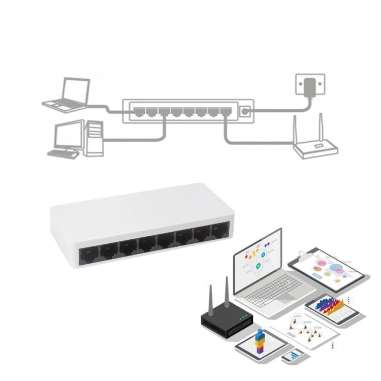 미니 8포트 10/100Mbps 패스트 이더넷 스위치