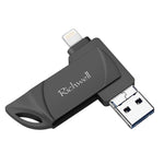 Richwell DXZ64 USB 플래시 디스크 64G 3-in-1 Micro USB + 8핀 + USB 3.0 호환 iPhone & IOS