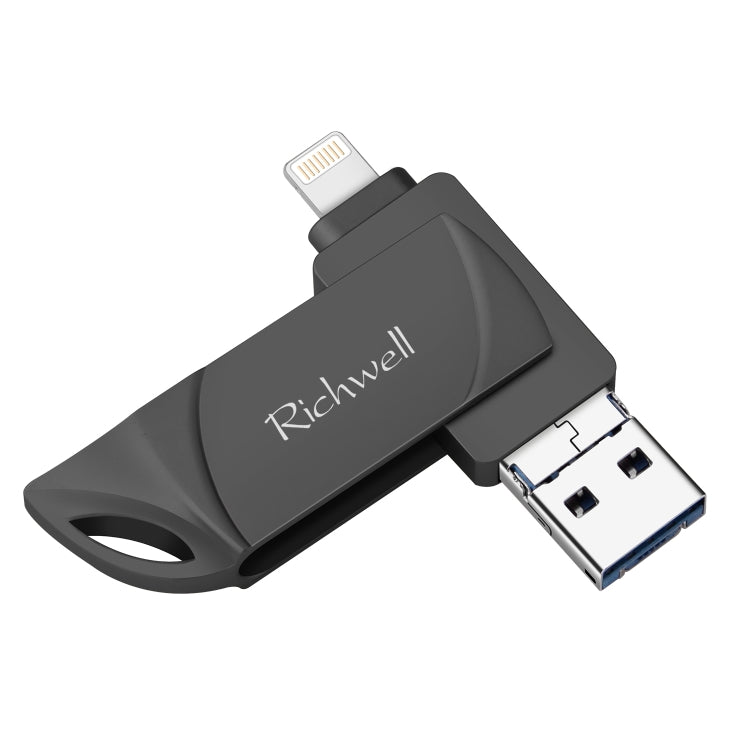 Richwell DXZ64 USB 플래시 디스크 64G 3-in-1 Micro USB + 8핀 + USB 3.0 호환 iPhone & IOS