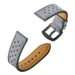For Samsung Galaxy Watch Active 20mm PU Leather Eyelet Watch Band, SYA00477801EH, SYA00477801F, SYA00477801A, SYA00477801B, SYA00477801C, SYA00477801D