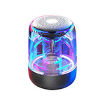 C7 블루투스 5.0 스피커 투명 LED 발광 서브우퍼 TWS 6D 서라운드 HIFI 스테레오 쿨 오디오, C7