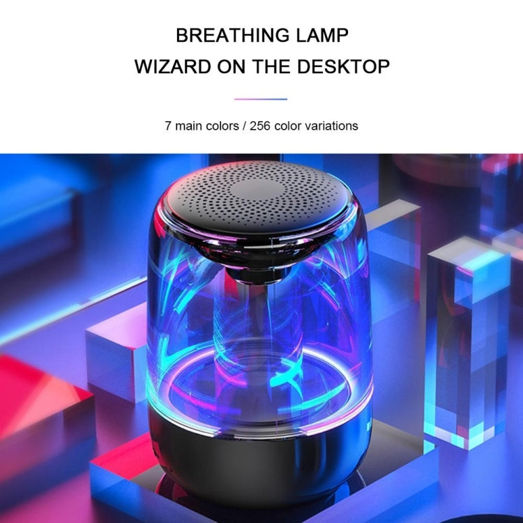C7 블루투스 5.0 스피커 투명 LED 발광 서브우퍼 TWS 6D 서라운드 HIFI 스테레오 쿨 오디오, C7