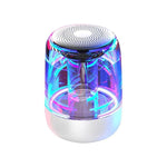 C7 블루투스 5.0 스피커 투명 LED 발광 서브우퍼 TWS 6D 서라운드 HIFI 스테레오 쿨 오디오, C7