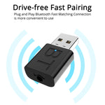 BT005 5.0 USB 블루투스 리시버 스피커 앰프 AUX 오디오 I 카 무선 스테레오 블루투스 스틱 어댑터