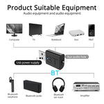 BT005 5.0 USB 블루투스 리시버 스피커 앰프 AUX 오디오 I 카 무선 스테레오 블루투스 스틱 어댑터