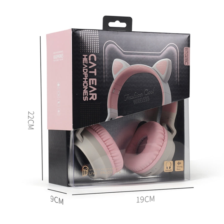 귀여운 고양이 귀 블루투스 5.0 헤드폰 접이식 온이어 스테레오 무선 헤드셋 마이크 / LED 라이트 / FM 라디오 / TF 카드, SYA00833501F, SYA00833501A, SYA00833501B, SYA00833501C, SYA00833501D, SYA00833501E