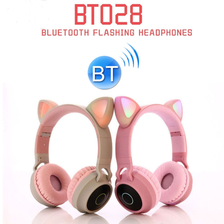 귀여운 고양이 귀 블루투스 5.0 헤드폰 접이식 온이어 스테레오 무선 헤드셋 마이크 / LED 라이트 / FM 라디오 / TF 카드, SYA00833501F, SYA00833501A, SYA00833501B, SYA00833501C, SYA00833501D, SYA00833501E