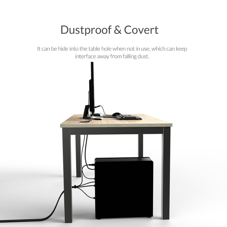 ORICO DESK-2U1C 데스크탑 전원 그로멧 다기능 허브