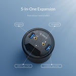 ORICO DESK-2U1C 데스크탑 전원 그로멧 다기능 허브