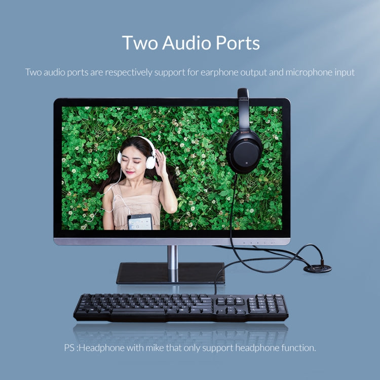ORICO DESK-2U1C 데스크탑 전원 그로멧 다기능 허브