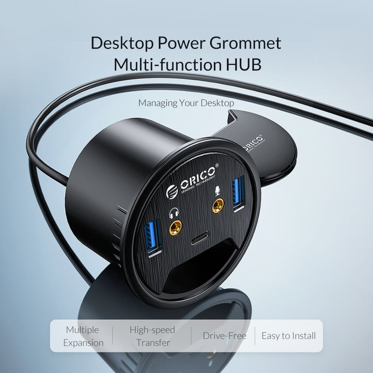 ORICO DESK-2U1C 데스크탑 전원 그로멧 다기능 허브