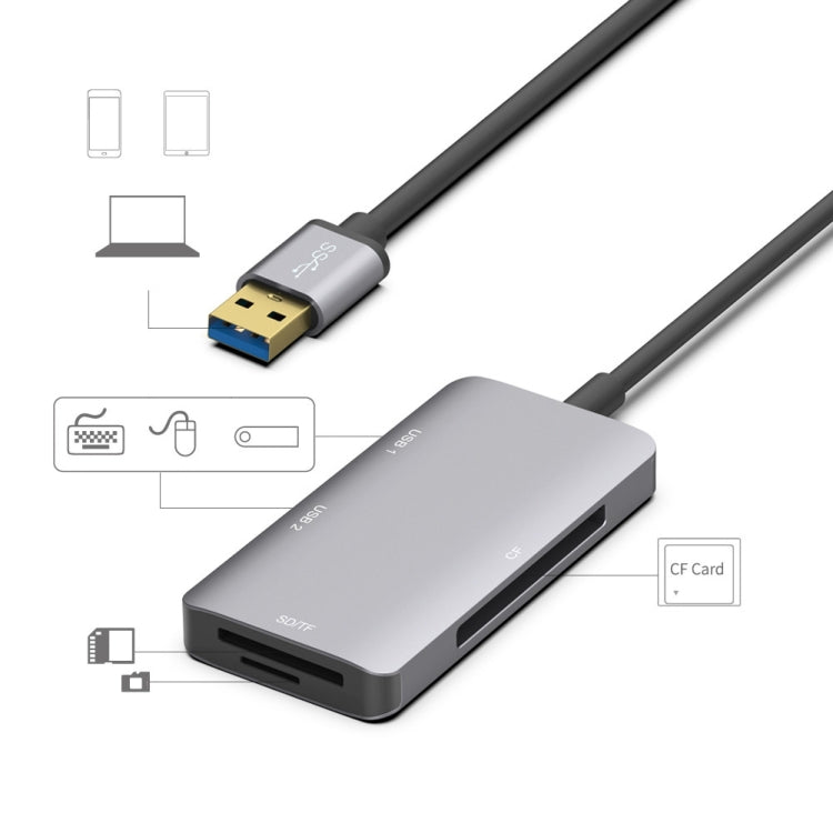 Onten 8107 USB3.0 허브, CF SD TF 카드 리더기 포함, 8107