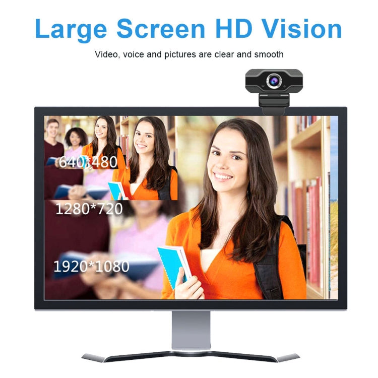 HD 1080P 웹캠, 내장 마이크 포함 스마트 웹 카메라 USB 스트리밍 뷰티 라이브 카메라, 컴퓨터 및 안드로이드 TV용