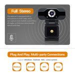 HD 1080P 웹캠, 내장 마이크 포함 스마트 웹 카메라 USB 스트리밍 뷰티 라이브 카메라, 컴퓨터 및 안드로이드 TV용