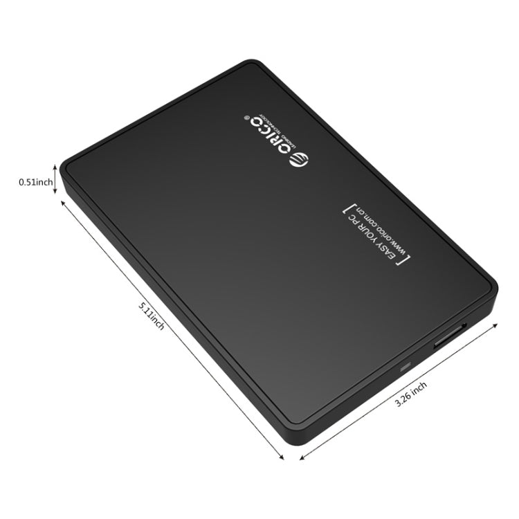 ORICO 2588US3-V1 2.5인치 USB3.0 하드 드라이브 인클로저, 실버, 레드, 블루, 블랙