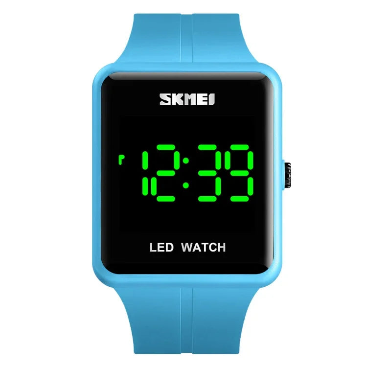 SKMEI 1541 Fashion Led Watch Square Couple Model Waterproof Electronic Watch Silicone Watch