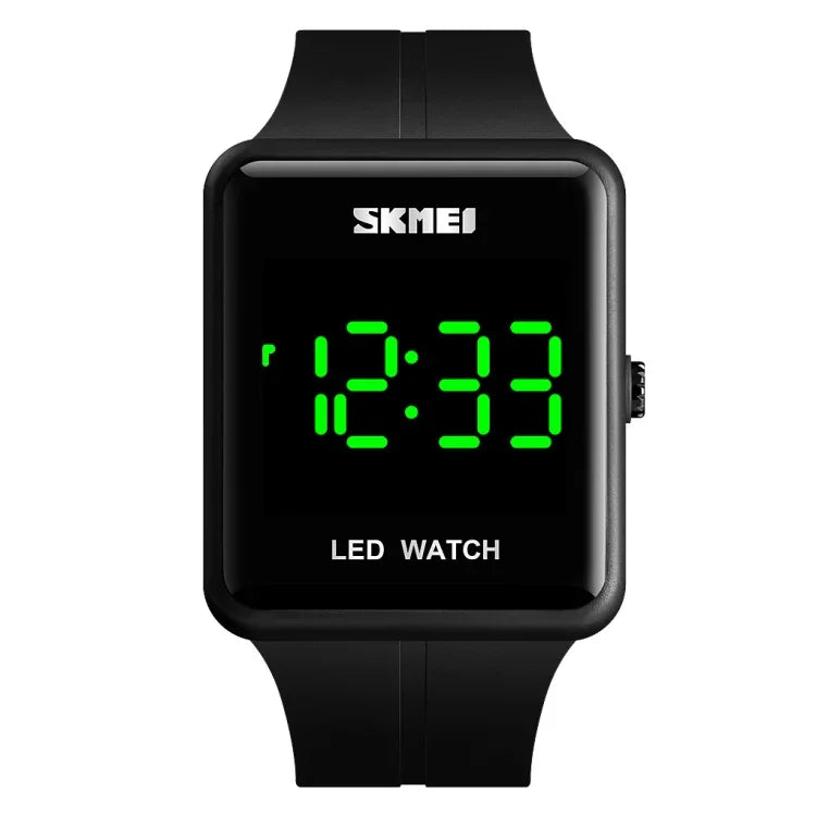SKMEI 1541 패션 LED 시계 사각 커플 모델 방수 전자 시계 실리콘 시계