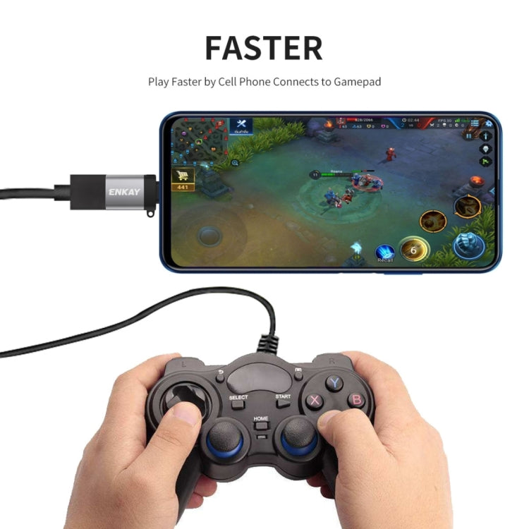 ENKAY ENK-AT101 알루미늄 합금 USB-C / 타입-C to USB 3.0 OTG 데이터 어댑터 컨버터, ENK-AT101