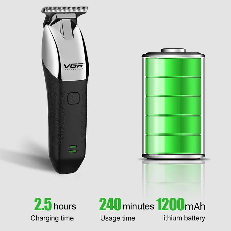 VGR V-171 5W USB 휴대용 푸시 화이트 전기 이발기, V-171