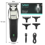 VGR V-171 5W USB 휴대용 푸시 화이트 전기 이발기, V-171
