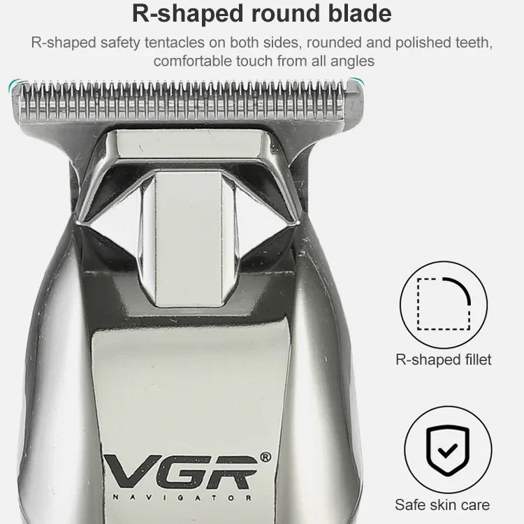 VGR V-171 5W USB 휴대용 푸시 화이트 전기 이발기, V-171