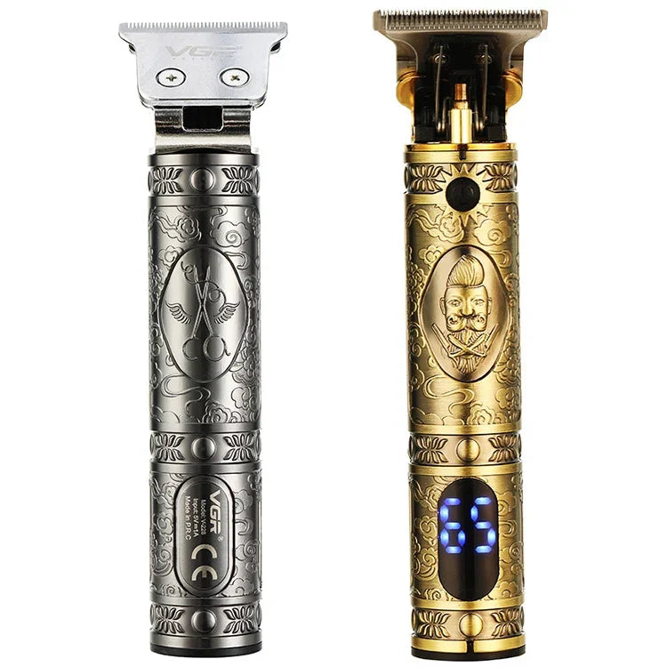 VGR V-228 5W USB 복고풍 조각 헤어 클리퍼 LED 디지털 디스플레이, V-228 (브론즈), V-228 (실버)