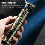 VGR V-228 5W USB 복고풍 조각 헤어 클리퍼 LED 디지털 디스플레이, V-228 (브론즈), V-228 (실버)