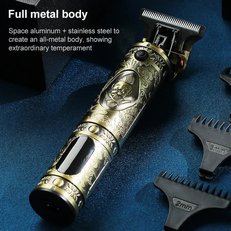 VGR V-228 5W USB 복고풍 조각 헤어 클리퍼 LED 디지털 디스플레이, V-228 (브론즈), V-228 (실버)