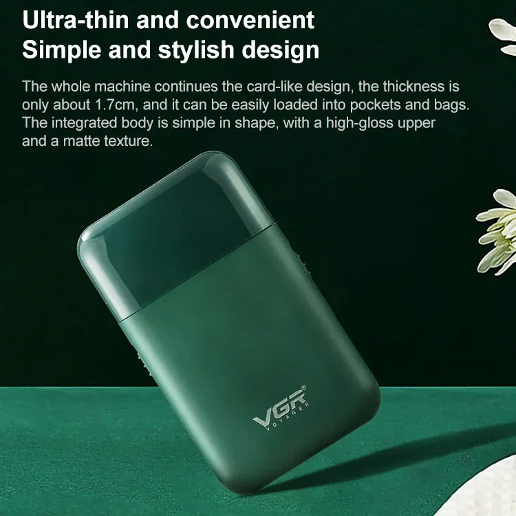 VGR V-390 5W USB 휴대용 왕복식 전기 면도기, V-390 (블랙), V-390 (그린)