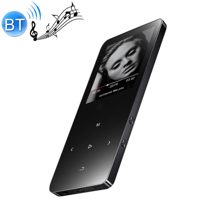 1.8 인치 터치 스크린 금속 블루투스 MP3 MP4 하이파이 사운드 뮤직 플레이어, 8GB, X2, 16GB, 블랙, 실버, 로즈 골드
