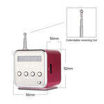 FM 미니 다기능 라디오 USB 노트북 스피커 TV 휴대폰 지원 SD/TF 카드 MP3 음악 플레이어 휴대용 스피커