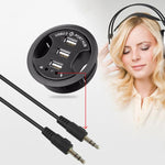 3포트 USB 2.0 허브 3.5mm 오디오 및 마이크 잭 포함
