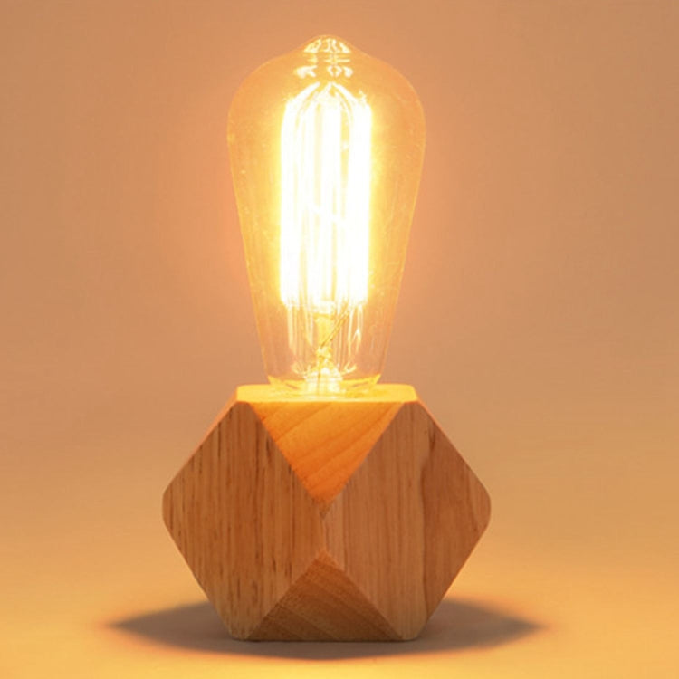 원목 장식 LED 무드등 모던 미니멀리스트 따뜻한 침실용 침대 옆 램프 소형 탁상 램프 LED 전구 없음, EU 플러그