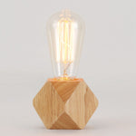 원목 장식 LED 무드등 모던 미니멀리스트 따뜻한 침실용 침대 옆 램프 소형 탁상 램프 LED 전구 없음, EU 플러그