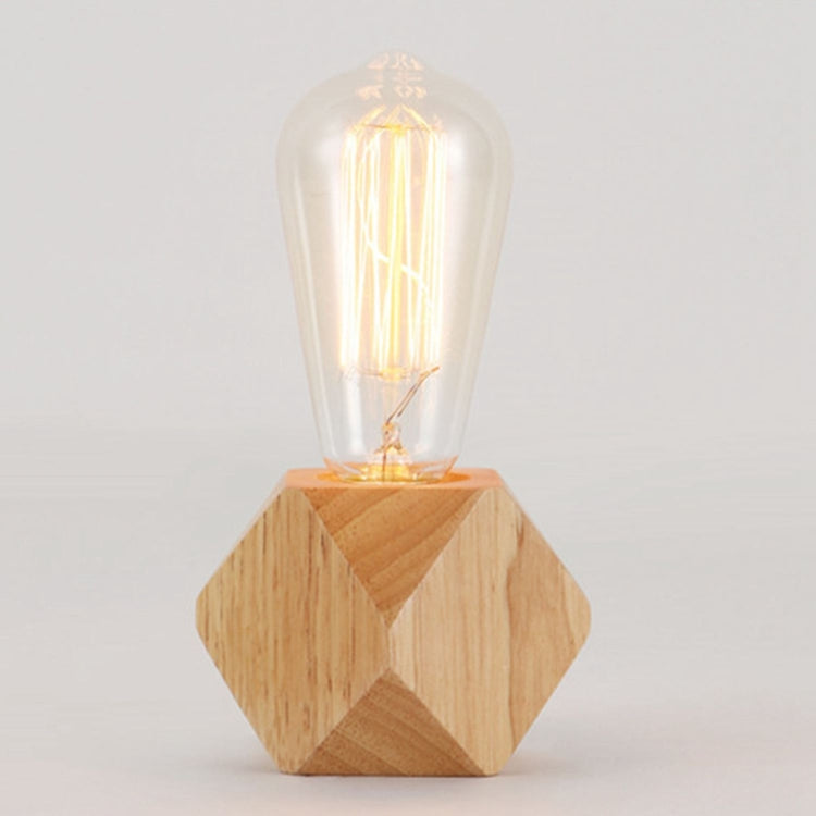 원목 장식 LED 무드등 모던 미니멀리스트 따뜻한 침실용 침대 옆 램프 소형 탁상 램프 LED 전구 없음, EU 플러그