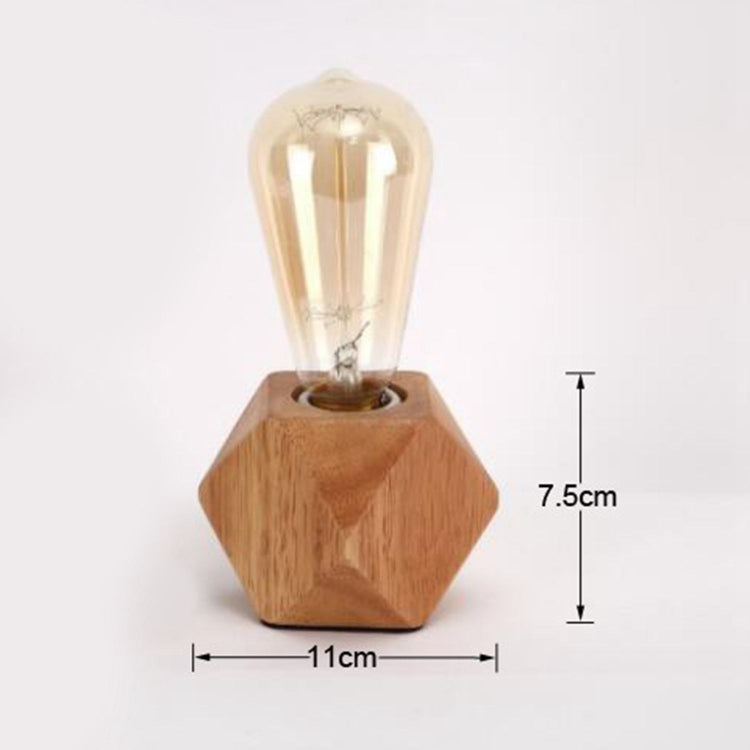 원목 장식 LED 무드등 모던 미니멀리스트 따뜻한 침실용 침대 옆 램프 소형 탁상 램프 LED 전구 없음, EU 플러그
