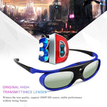 범용 배터리 DLP 액티브 셔터 3D 안경 96-144Hz, XGIMI Optoma Acer Viewsonic 홈 시어터 프로젝터 3D TV용