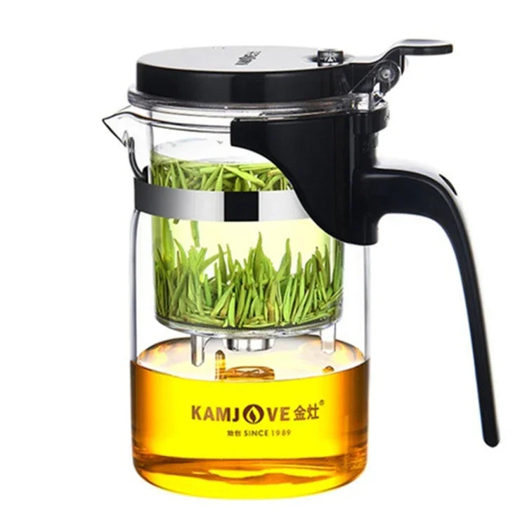 KAMJOVE 우아한 컵 버블 다관 사무실 꽃 다관 내열 유리 차 세트, K-200 400ML, K-201 500ML, K-202 750ML, K-203 600ML, K-204 600ML, K-205 900ML