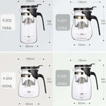 KAMJOVE 우아한 컵 버블 다관 사무실 꽃 다관 내열 유리 차 세트, K-200 400ML, K-201 500ML, K-202 750ML, K-203 600ML, K-204 600ML, K-205 900ML