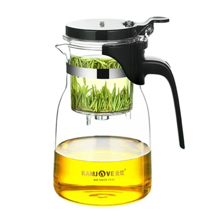 KAMJOVE 우아한 컵 버블 다관 사무실 꽃 다관 내열 유리 차 세트, K-200 400ML, K-201 500ML, K-202 750ML, K-203 600ML, K-204 600ML, K-205 900ML