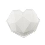 3개입 다이아몬드 러브 DIY 케이크 실리콘 몰드 스펀지 베이킹 도구 쉬폰 무스 디저트 몰드, 다이아몬드 러브 모양
