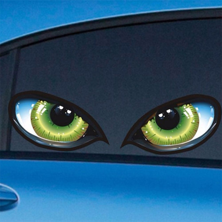 5 Pairs D 601 3D Stereo Reflective Cat Eyes Car Sticker Car Auto Side Fender Eye Stickers Adhesive Creative Rearview Mirror Decal, 12x7.5cm, Cat Eyes 12x7.5cm