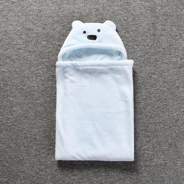 귀여운 동물 만화 아기 담요 어린이 후드 목욕 가운 유아 목욕 타월